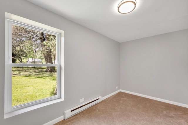 779 New Britain Ave, Rocky Hill, CT 06067 - carpeted empty room with a baseboard heating unit and baseboards