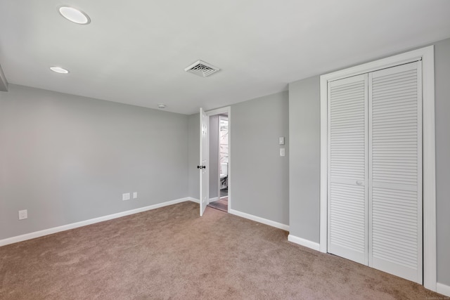 779 New Britain Ave, Rocky Hill, CT 06067 - unfurnished bedroom featuring carpet flooring, baseboards, recessed lighting, and a closet