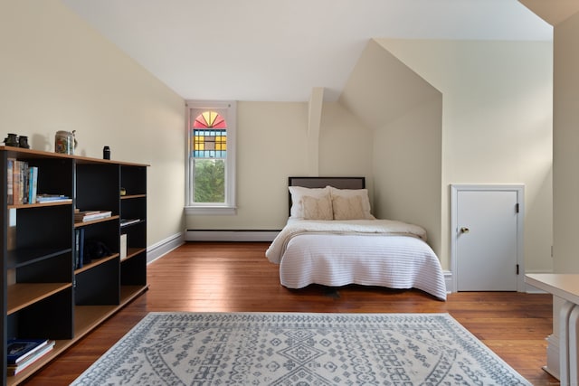 13 Sugar St, Newtown, CT 06470 - bedroom with a baseboard radiator, wood finished floors, and baseboards
