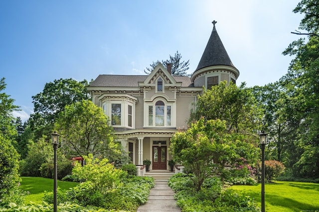 13 Sugar St, Newtown, CT 06470 - victorian home featuring a front yard and french doors