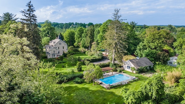 13 Sugar St, Newtown, CT 06470 - view of subject property featuring a forest and a pool area