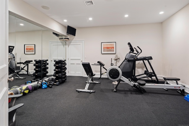 68 Woods End Rd, New Canaan, CT 06840 - exercise room with recessed lighting