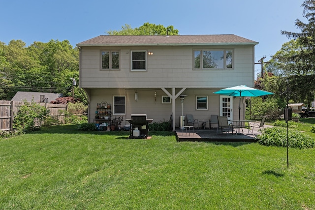 21 Bethpage Dr, Bethel, CT 06801 - back of property with a wooden deck