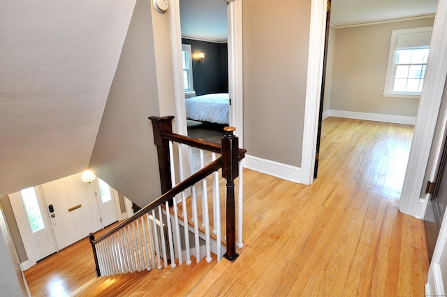 16 Ridgewood Rd, Windsor, CT 06095 - stairs with wood finished floors and ornamental molding