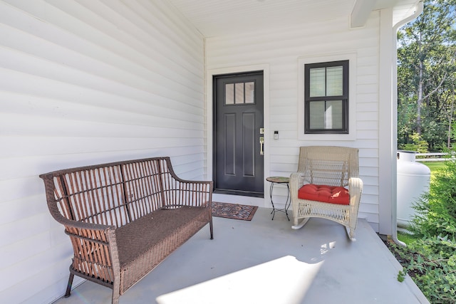 property entrance with a porch