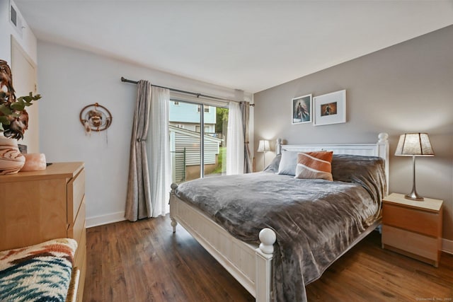 29 Van Buren Ave Apt L6, Norwalk, CT 06850 - bedroom with access to outside, dark wood finished floors, and baseboards
