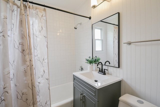 5 Roberge Rd, Bristol, CT 06010 - bathroom with vanity, shower / bath combo, and toilet