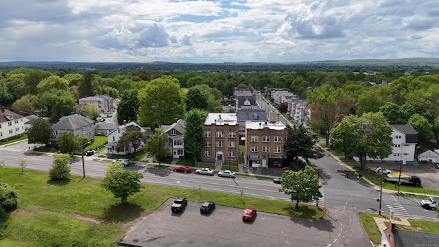 drone / aerial view of a forest