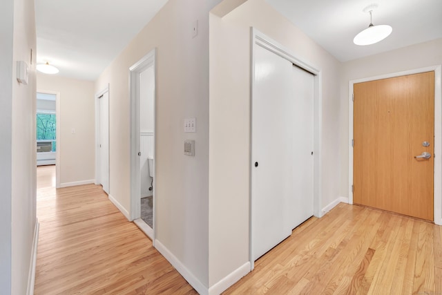 42 N Lake Dr Apt C2, Hamden, CT 06517 - hall featuring light wood-type flooring and baseboards