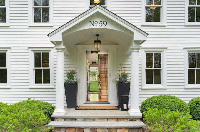 view of doorway to property