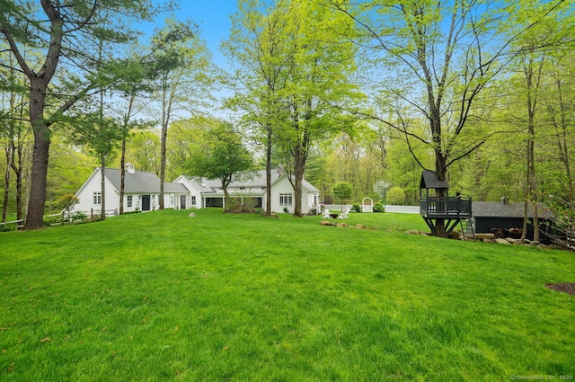 view of grassy yard