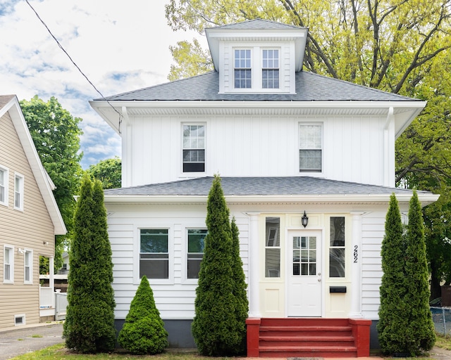 262 Blohm St, West Haven, CT 06516 - traditional style home with entry steps, board and batten siding, and a shingled roof
