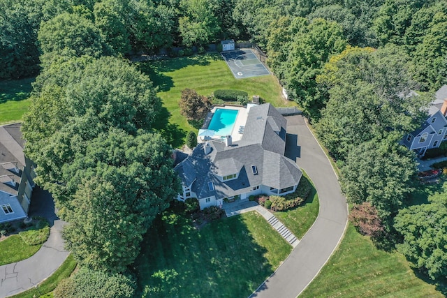 63 Balfour Dr, West Hartford, CT 06117 - drone / aerial view of a pool