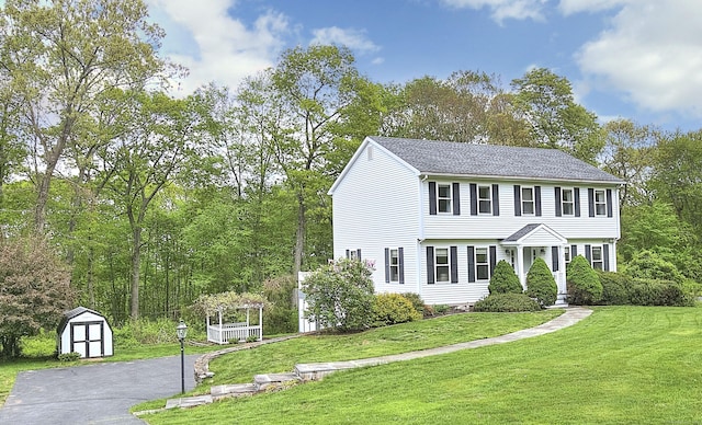 23 Davis Rd, Seymour, CT 06483 - view of front of home featuring a shed and a front lawn