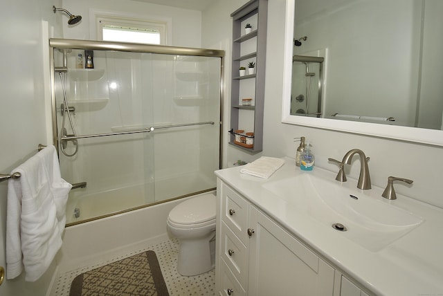 21 Craigmore Rd, Bloomfield, CT 06002 - full bath featuring toilet, vanity, and bath / shower combo with glass door