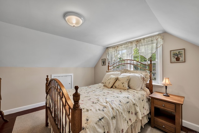 4 Hockanum Dr, East Hartford, CT 06118 - bedroom featuring vaulted ceiling and wood finished floors