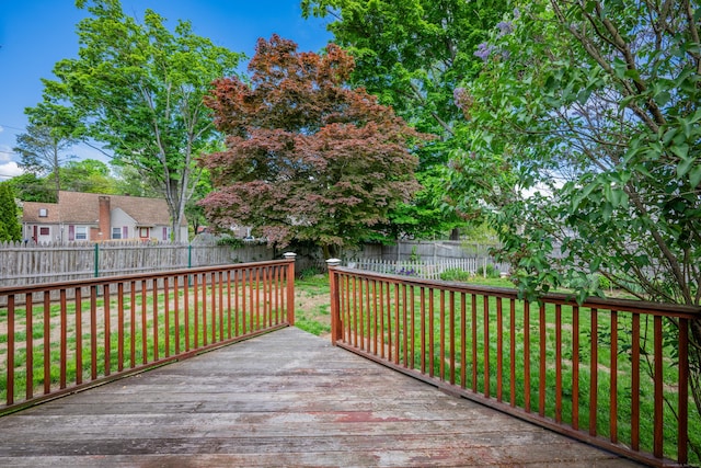 4 Hockanum Dr, East Hartford, CT 06118 - wooden deck with a fenced backyard
