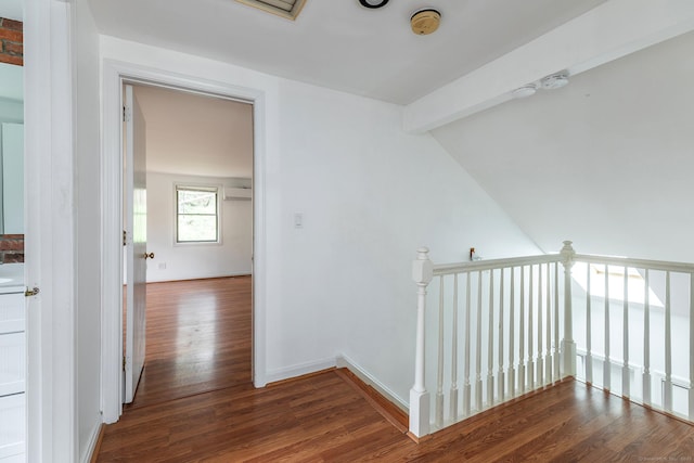 433 Kent Cornwall Rd Unit 14, Kent, CT 06757 - corridor with wood finished floors, an upstairs landing, and baseboards