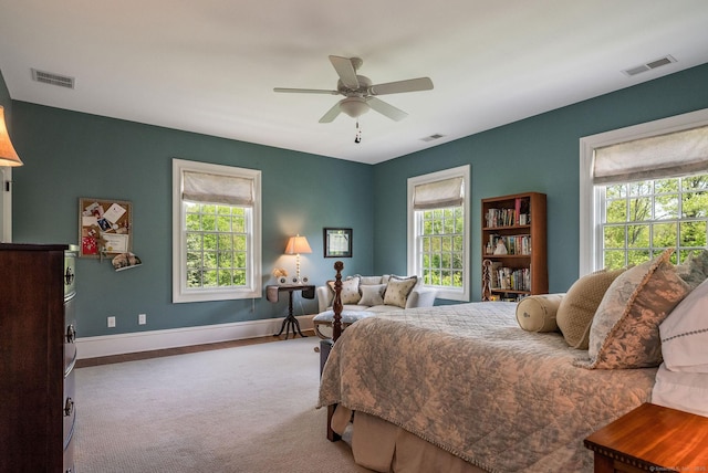 37 Lantern Hill Rd, Madison, CT 06443 - carpeted bedroom with multiple windows, baseboards, and a ceiling fan