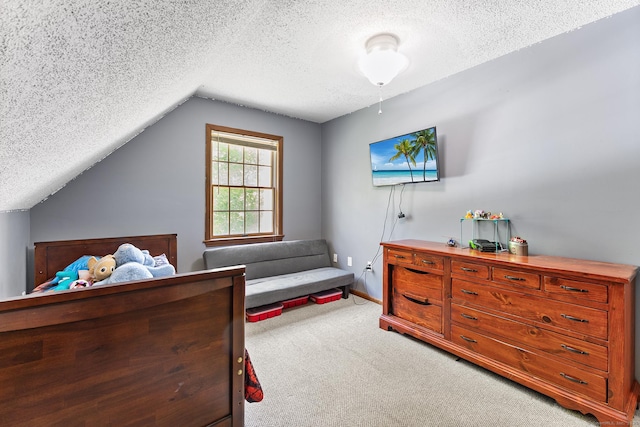 241 New London Rd, Colchester, CT 06415 - carpeted bedroom featuring a textured ceiling, vaulted ceiling, and baseboards