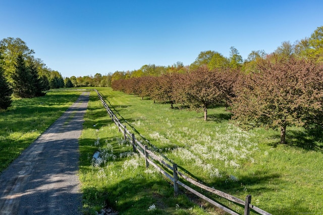 view of property's community with a view of rural / pastoral area and a wooded view
