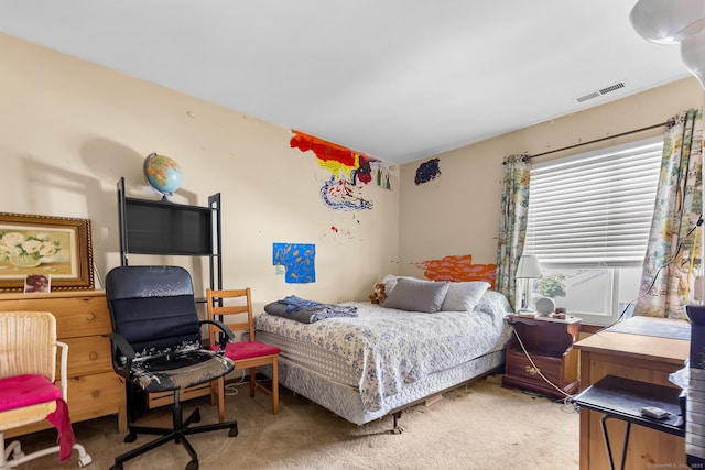 bedroom with carpet