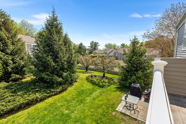 view of grassy yard