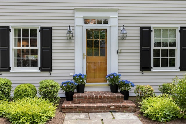 view of doorway to property