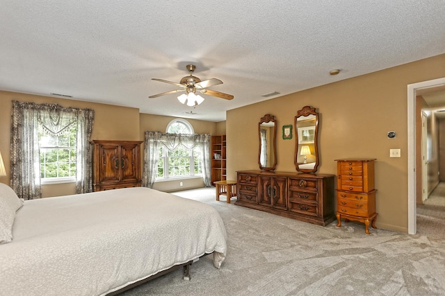 250 Wooding Hill Rd, Bethany, CT 06524 - carpeted bedroom featuring a textured ceiling, a ceiling fan, and baseboards