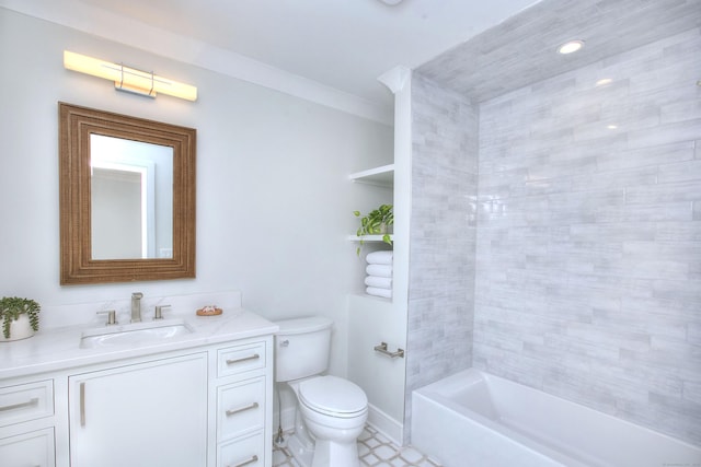 450 Penfield Rd, Fairfield, CT 06824 - full bath featuring toilet, vanity, and tile patterned floors