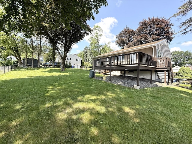 15-17 Beckerle St, Danbury, CT 06811 - view of yard featuring a deck and stairs