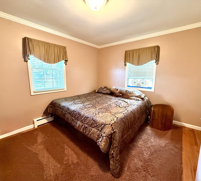 15-17 Beckerle St, Danbury, CT 06811 - carpeted bedroom featuring ornamental molding and baseboard heating