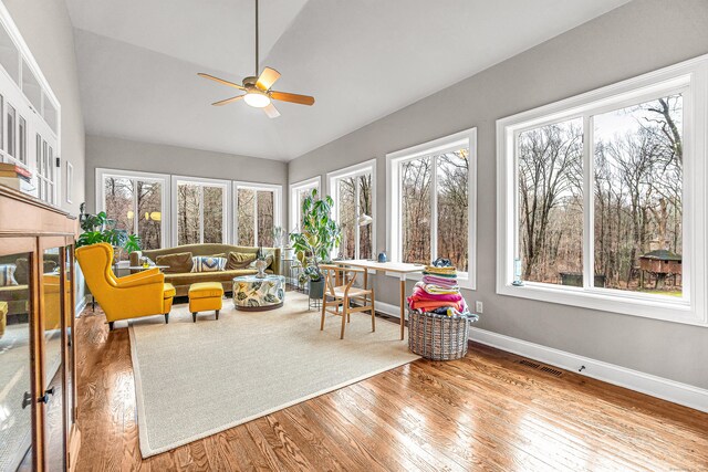 38 Marlin Rd, Newtown, CT 06482 - sunroom featuring wood finished floors, vaulted ceiling, and a wooden deck