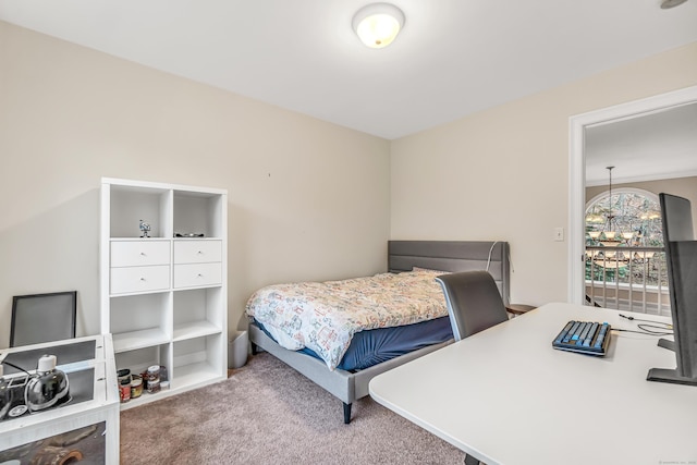 bedroom with carpet floors