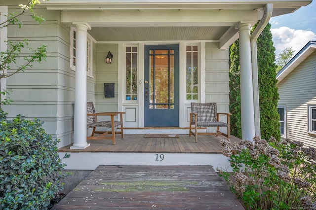 19 Orpington St, Hamden, CT 06517 - view of exterior entry with a porch