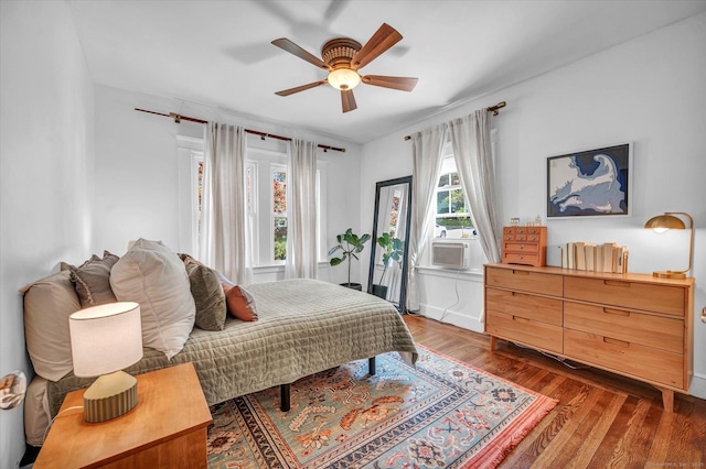 19 Orpington St, Hamden, CT 06517 - bedroom with wood finished floors, ceiling fan, and cooling unit
