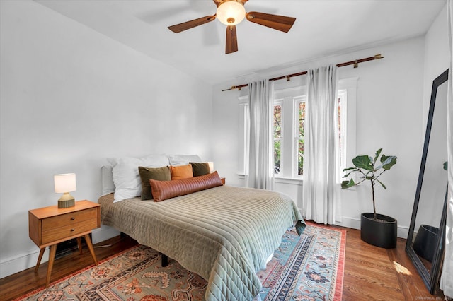 19 Orpington St, Hamden, CT 06517 - bedroom featuring wood finished floors, ceiling fan, and baseboards