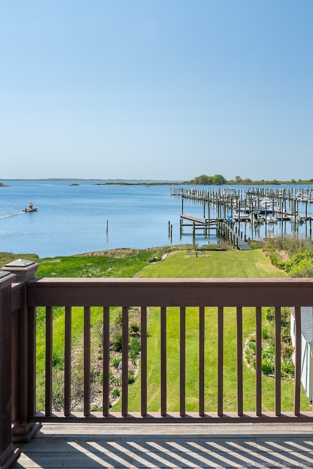 49 Bayberry Ln, Groton, CT 06340 - water view with a dock and boat lift