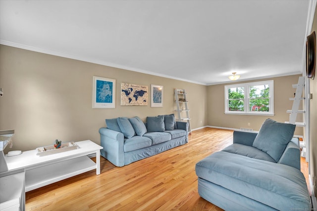 7 Beechwood Cir, Cromwell, CT 06416 - living area with ornamental molding, wood finished floors, and baseboards
