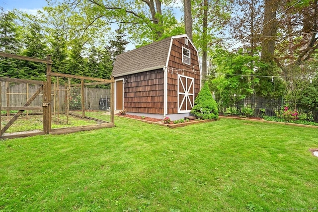 view of shed