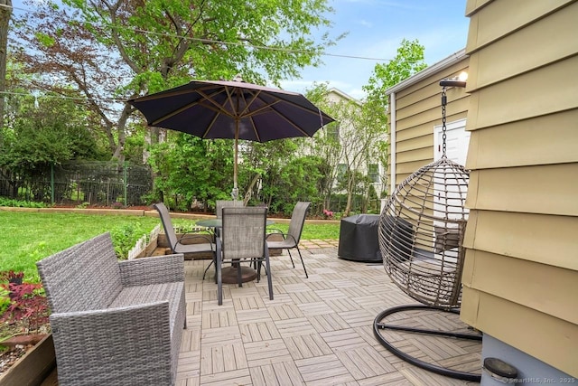 view of patio / terrace featuring outdoor dining area