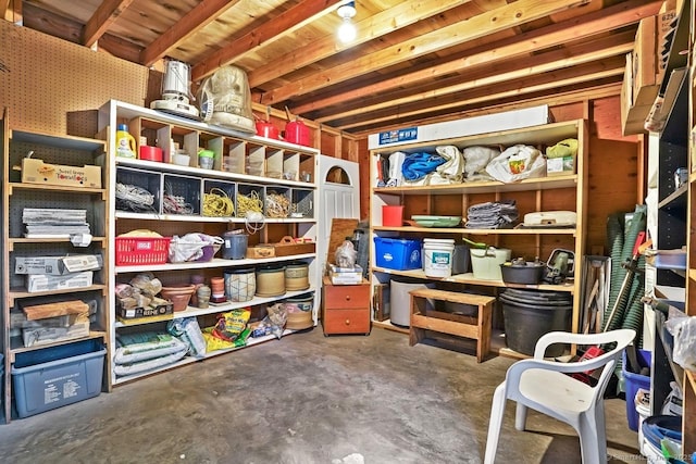 view of storage room