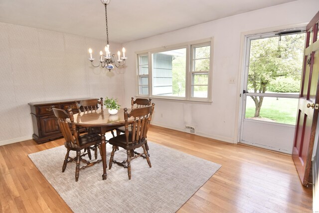 12 Cedar Ln, Oxford, CT 06478 - dining space with a chandelier, light wood-style floors, and healthy amount of natural light