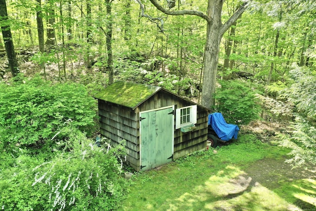 12 Cedar Ln, Oxford, CT 06478 - view of shed with a view of trees