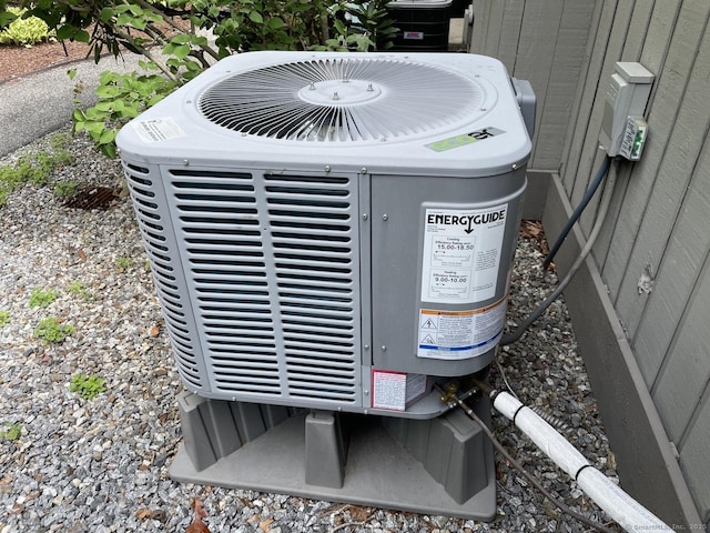 exterior view of central air condition unit