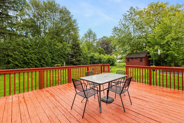 46 Glenbrook Rd, West Hartford, CT 06107 - deck featuring outdoor dining area, a lawn, and view of scattered trees