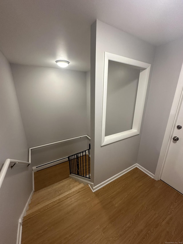 74 Saltonstall Ave, New Haven, CT 06513 - staircase with wood finished floors and baseboards