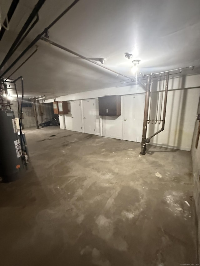 74 Saltonstall Ave, New Haven, CT 06513 - unfinished below grade area with water heater
