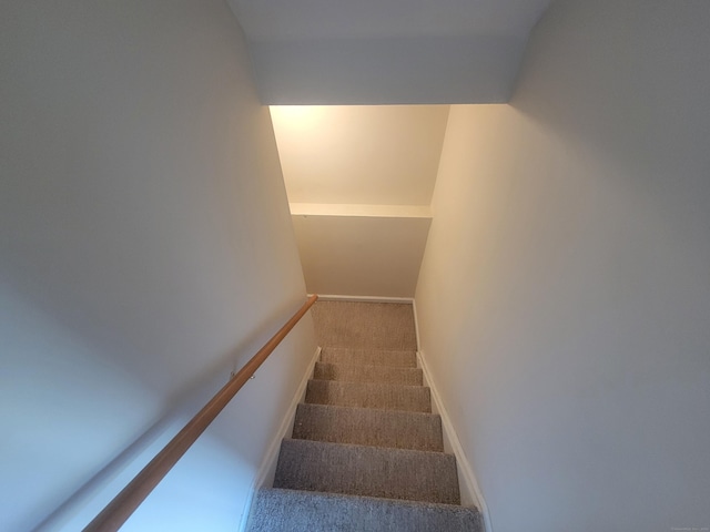 stairs with baseboards