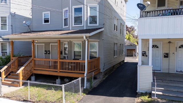 view of front of home with a porch